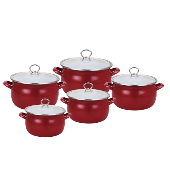 KPL. GAR EMALIOWANYCH HELENA 5SZT CZERW.TT-XZ16-24