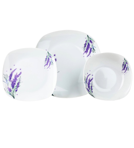 KPL. OBIADOWY18CZ KWADRAT VERONA LAWENDA PORCELANA
