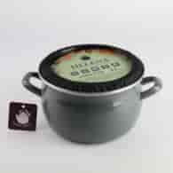 GARNEK EMALIOWANY SZARY HELENA 4L 20CM ZX20