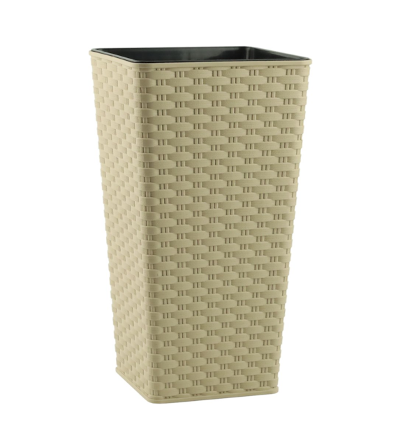 DONICZKA RATTAN WYSOKA KREM 16X16X30CM VK115039