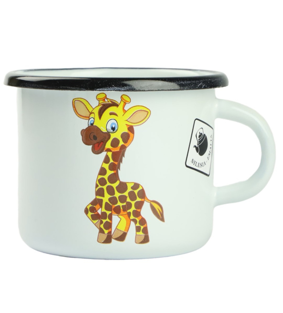 KUBEK EMALIOWANY ŻYRAFA ŻANETA 9CM 500ML VK-0104