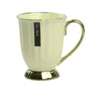 KUBEK PORCELANOWY 240ML ZŁOTY/BIAŁY PL24008E