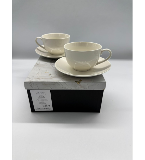 KPL.2 FILIŻANEK ZE SPODKIEM 220ML PAOLA