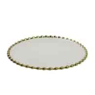 TALERZ PORCELANOWY 25CM ZŁOTA PERŁA ZD9614