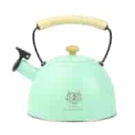 CZAJNIK STALOWY Z DREWNIANĄ RĄCZKĄ MIĘT -GS-04567C