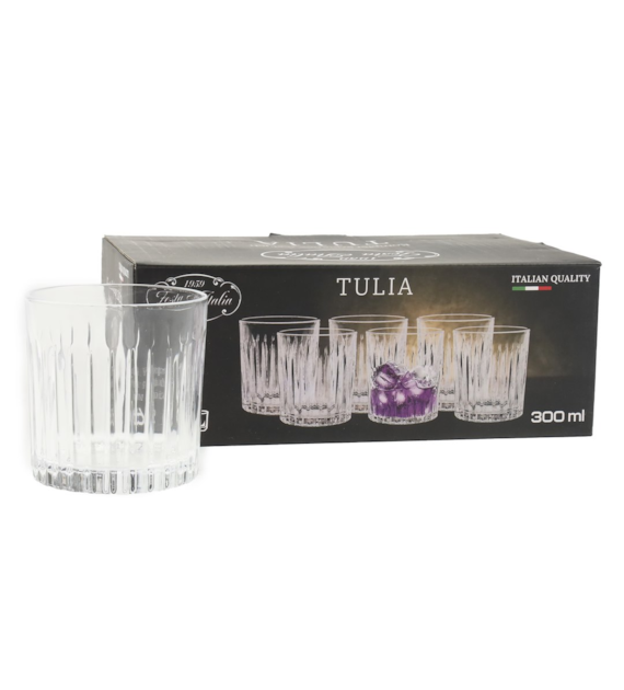 KPL 6 SZKLANEK NISKICH 300ML TULIA LXY9001
