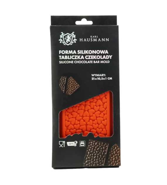 FORMA SILIKONOWA TABLICZKA CZEKOLADY SERCA JSC3239
