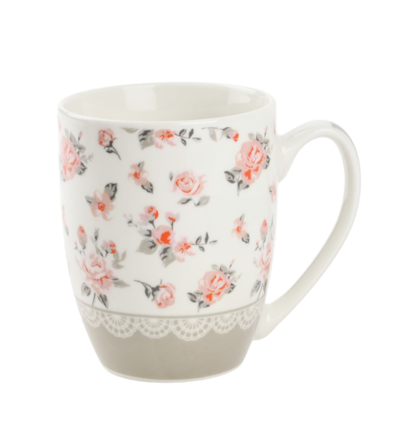 KUBEK PORCELANOWY 350ML  SDM001-D775  RÓŻE  MIX
