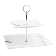 PATERA DWU-POZIOMOWA SREBRNA VIVA