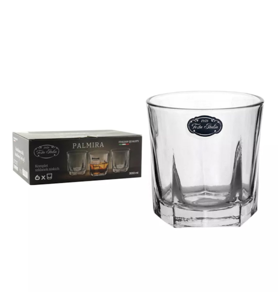 KPL.6 SZKLANEK NISKICH PALMIRA 300ML LXY4305