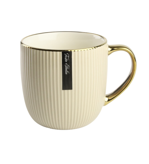 KUBEK PORCELANOWY 400ML BEŻ N231127B