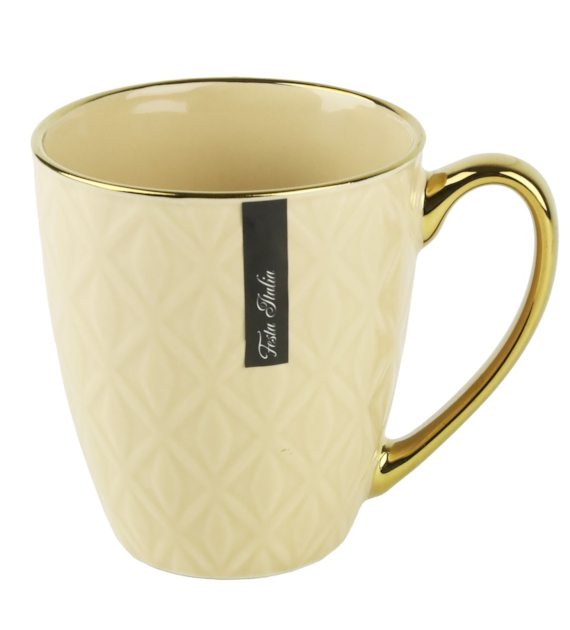 KUBEK PORCELANOWY 360ML BEŻOWY N241402B