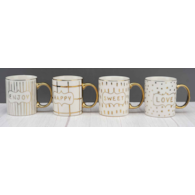 KUBEK PORCELANOWY 350ML SDM022-3913G WZÓR  MIX