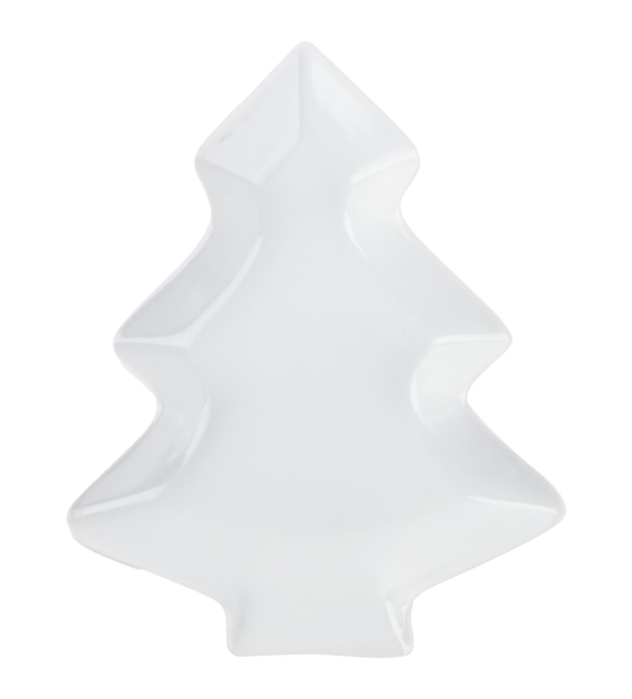 PÓŁMISEK PORCELANOWY CHOINKA 30X25X2,5CM ZD6509