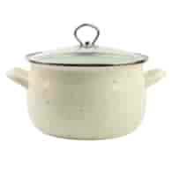 GARNEK EMALIOWANY KREMOWY HELENA 5,5L 22CM ZX22