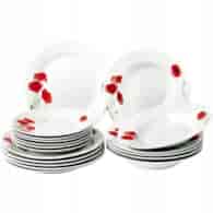 KPL. OBIADOWY 18CZ OKRĄGŁY MODENA MAKI PORCELANA