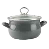 GARNEK EMALIOWANY SZARY HELENA 3L 18CM ZX18