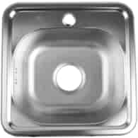 ZLEW JEDNOKOMOROWY STALOWY 38x38x18CM LS-3838