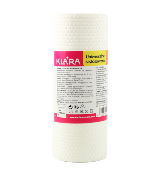 KLARA ŚCIERKI Z CELULOZOWE NA ROLCE  60SZT KHK007