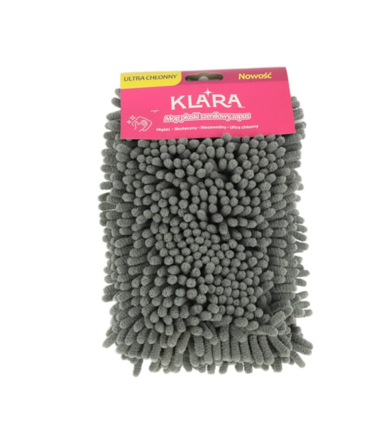 KLARA WKŁAD SZENILOWY DO MOPA PŁASKI SZARY KHK002