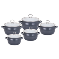 KPL. GAR EMALIOWANYCH HELENA 5SZT SZARY.TT-XZ16-24