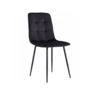 KRZESŁO TAPICEROWANE KATE CZARNE HK-508