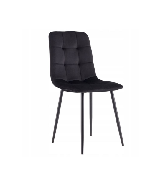 KRZESŁO TAPICEROWANE KATE CZARNE HK-508