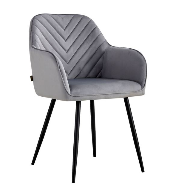 KRZESŁO TAPICEROWANE HARRY STALOWY C-994