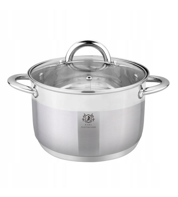 GARNEK STALOWY SOLID Z/P 18CM 2L KH030