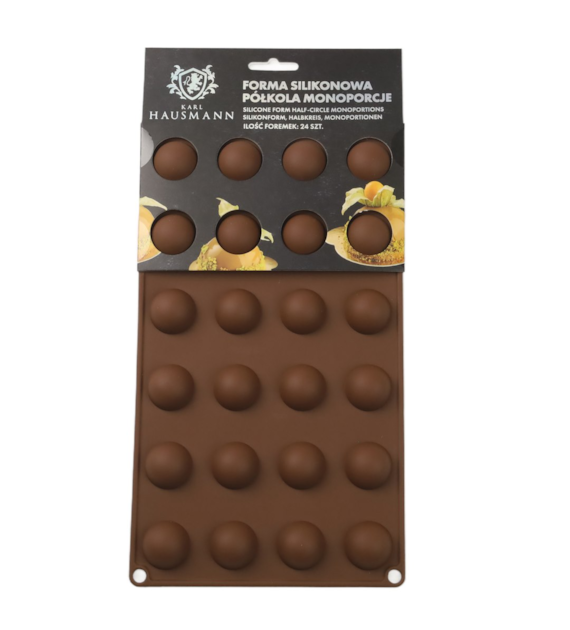 FORMA SILIKONOWA PÓŁKOLA MONOPORCJE 24SZT SI01M015