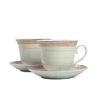 KPL. 2 FILIŻANEK ZE SPODKIEM 250ML ELENA FE-GD06