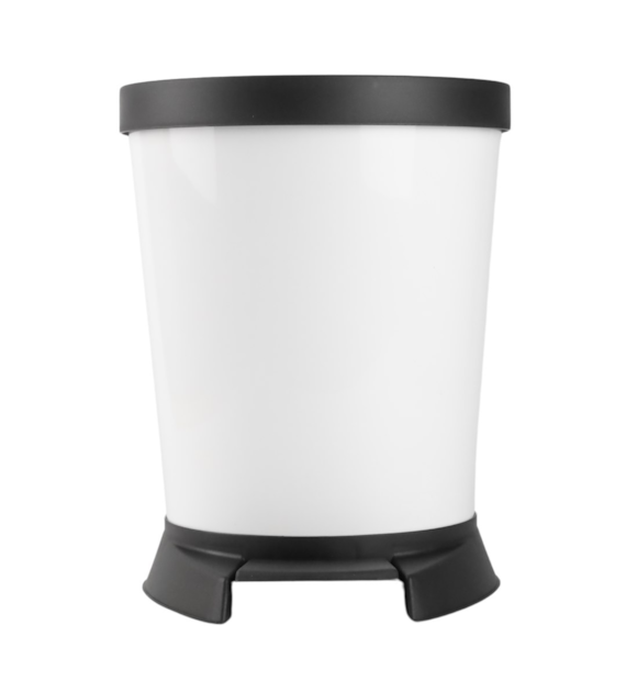 KOSZ DO ŚMIECI Z PEDAŁEM 10L BIAŁY VK124065