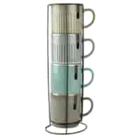 ZESTAW KUBKÓW 440ML 4SZT NA STOJAKU N241629