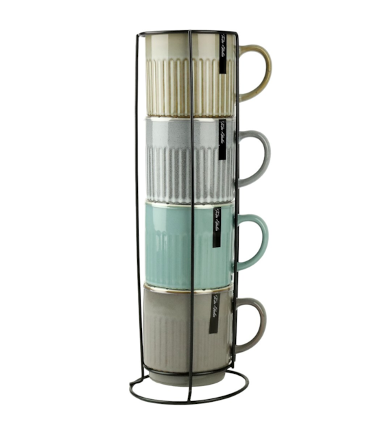 ZESTAW KUBKÓW 440ML 4SZT NA STOJAKU N241629