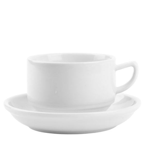 KPL.FILIŻANKA ZE SPODKIEM 220ML ZD15176 PORCELANA