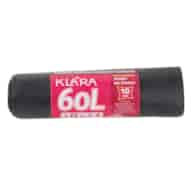 KLARA WORKI NA ŚMIECI 60L 10SZT LDPE CZARNE
