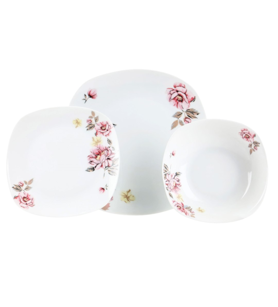 KPL. OBIADOWY 18CZ KWADRAT VERONA KWIATY PORCELANA