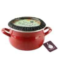 GARNEK EMALIOW. CZERWONY HELENA 3L 18CM ZX18