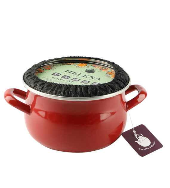 GARNEK EMALIOW. CZERWONY HELENA 3L 18CM ZX18