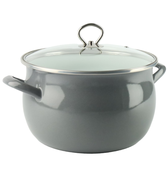 GARNEK EMALIOWANY SZARY HELENA 6,5L 24CM ZX24