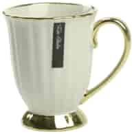 KUBEK PORCEL.240ML ZŁOTY/KREMOWY PL24008B