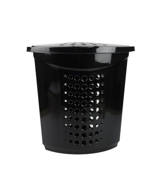 KOSZ NA PRANIE NAROŻNY 45L 40X40CM CZARNY VK122051