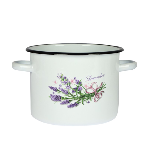 GARNEK ZDOBIONY LAWENDA 4,5L 20CM B/P VK-1615
